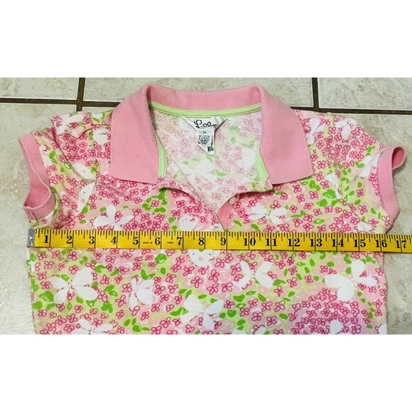 Lilly Pulitzer Youth Size 14 Vintage White Label Floral Dress Preppy Cottage - Picture 6 of 9